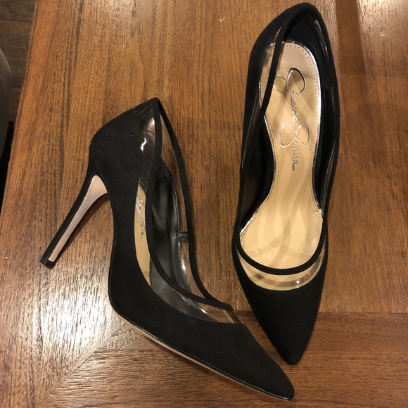 jessica simpson black suede pumps